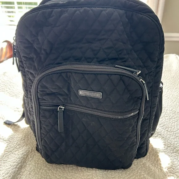 Vera Bradley Black Multicolor Quilted Backpack & Wallet Vera Bradley | Bags | Vera Bradley Laptop Backpack With  main image 3